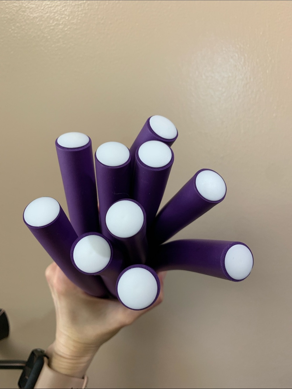 Set of 10 foam curling rods